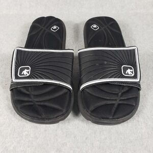 AND1‎ Men's Athletic Adjustable Swirl Slide Sandals Black White Size 13 Comfort